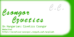 csongor czvetics business card